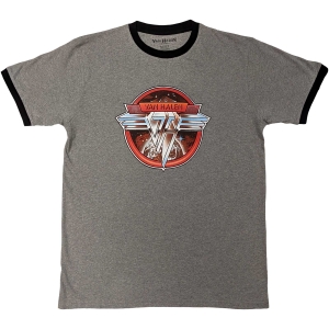 Van Halen - Circle Logo Ringer Uni Grey     (M) i gruppen MERCHANDISE / T-shirt / Hårdrock hos Bengans Skivbutik AB (5533521)