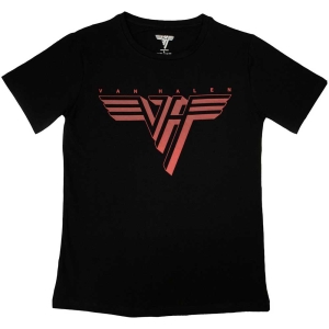 Van Halen - Classic Red Logo Lady Bl    i gruppen MERCH / T-Shirt / Rockoff_Nya April24 hos Bengans Skivbutik AB (5533585r)
