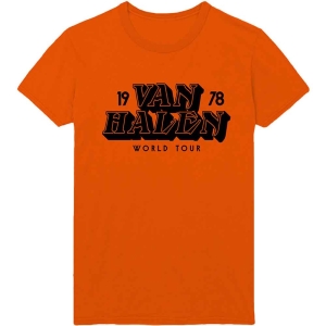 Van Halen - World Tour '78 Uni Orange    i gruppen MERCHANDISE / T-shirt / Hårdrock hos Bengans Skivbutik AB (5533589r)
