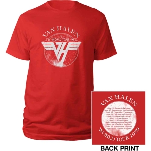 Van Halen - 1979 Tour Uni Red    i gruppen MERCH / T-Shirt / Rockoff_Nya April24 hos Bengans Skivbutik AB (5533591r)