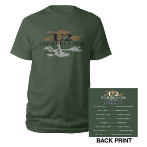 U2 - Joshua Tree Logo 2017 Uni Green    i gruppen MERCH / T-Shirt / Rockoff_Nya April24 hos Bengans Skivbutik AB (5533789r)