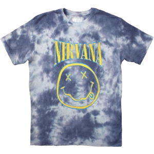 Nirvana - Smiley Blue Stroke Uni Blue Dip-Dye    i gruppen MERCHANDISE / T-shirt / Hårdrock hos Bengans Skivbutik AB (5534154r)