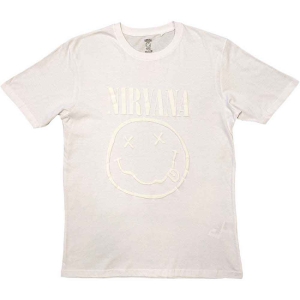 Nirvana - White Smiley Hi-Build Uni Wht    i gruppen MERCHANDISE / T-shirt / Hårdrock hos Bengans Skivbutik AB (5534155r)