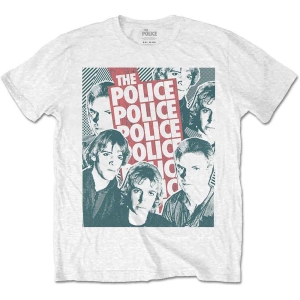 The Police - Halftone Faces Uni Wht    i gruppen MERCHANDISE / T-shirt / Pop-Rock hos Bengans Skivbutik AB (5534182r)