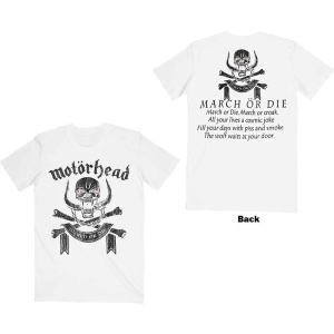 Motorhead - March Or Die Uni Wht    i gruppen MERCH / T-Shirt / Rockoff_Nya April24 hos Bengans Skivbutik AB (5534474r)