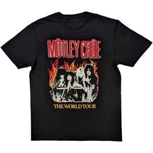 Motley Crue - Vintage World Tour Flames Uni Bl    i gruppen MERCH / T-Shirt / Rockoff_Nya April24 hos Bengans Skivbutik AB (5534697r)
