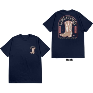 Luke Combs - Tour '23 Cowboy Boot Uni Navy    i gruppen MERCHANDISE / T-shirt / Country hos Bengans Skivbutik AB (5534962r)