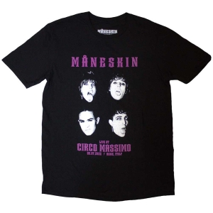 Maneskin - Live At Circo Massimo 2022 Faces Uni Bl  i gruppen MERCH / T-Shirt / Rockoff_Nya April24 hos Bengans Skivbutik AB (5534982r)