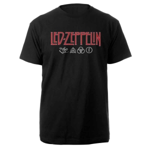 Led Zeppelin - Logo & Symbols Uni Bl    i gruppen MERCHANDISE / T-shirt / Hårdrock hos Bengans Skivbutik AB (5535314r)
