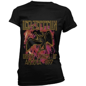 Led Zeppelin - Black Flames Lady Bl    i gruppen MERCH / T-Shirt / Rockoff_Nya April24 hos Bengans Skivbutik AB (5535321r)