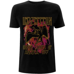 Led Zeppelin - Black Flames Uni Bl i gruppen MERCHANDISE / T-shirt / Hårdrock hos Bengans Skivbutik AB (5535322r)