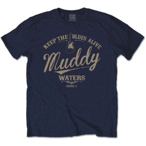 Muddy Waters - Keep The Blues Alive Uni Navy    i gruppen MERCHANDISE / T-shirt / Blues hos Bengans Skivbutik AB (5535334r)