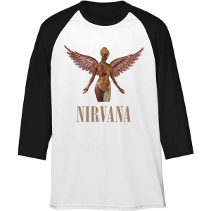 Nirvana - Triangle In Utero Uni Wht/Bl Raglan:  i gruppen MERCHANDISE / T-shirt / Hårdrock hos Bengans Skivbutik AB (5535343r)