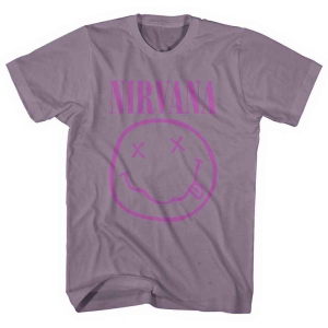 Nirvana - Purple Smiley Uni Pink    i gruppen MERCHANDISE / T-shirt / Hårdrock hos Bengans Skivbutik AB (5535349r)