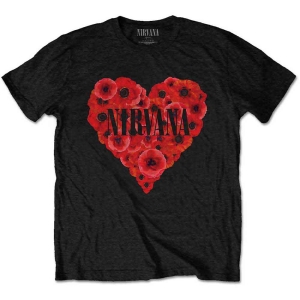 Nirvana - Poppy Heart Uni Bl    i gruppen MERCH / T-Shirt / Rockoff_Nya April24 hos Bengans Skivbutik AB (5535358r)
