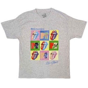 Mtv - Rolling Stones Warhol Squares Uni Grey   i gruppen MERCHANDISE / T-shirt / Film-Musikal hos Bengans Skivbutik AB (5535623r)