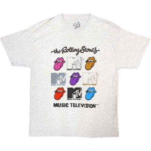 Mtv - Rolling Stones Logo Grids Uni Grey    i gruppen MERCH / T-Shirt / Rockoff_Nya April24 hos Bengans Skivbutik AB (5535627r)