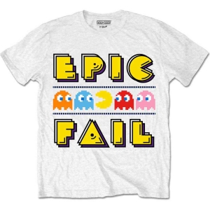 Pac-Man - Epic Fail Uni Wht    i gruppen MERCH / T-Shirt / Rockoff_Nya April24 hos Bengans Skivbutik AB (5535651r)