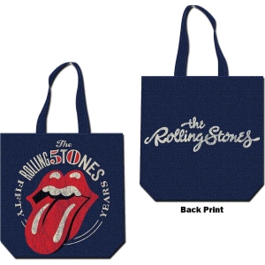 Rolling Stones - 50Th Anniversary Cotton Tote B i gruppen MERCHANDISE / Merch / Pop-Rock hos Bengans Skivbutik AB (5535686)