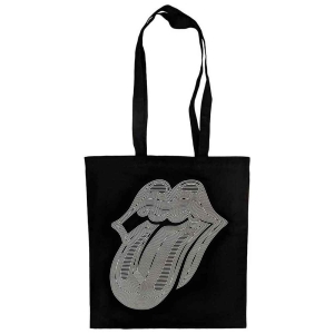 Rolling Stones - Hackney Diamonds Holo Tongue Bl Tote B i gruppen MERCHANDISE / Merch / Pop-Rock hos Bengans Skivbutik AB (5535687)