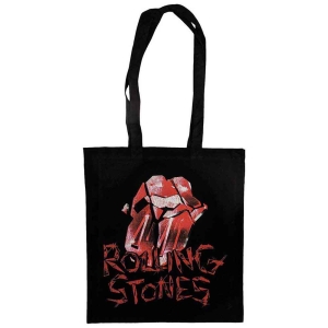 Rolling Stones - Hd Cracked Glass Tongue Bl Tote B i gruppen MERCHANDISE / Merch / Pop-Rock hos Bengans Skivbutik AB (5535688)