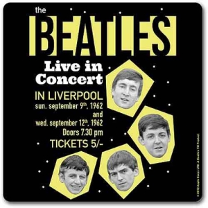 The Beatles - Live In Concert Individual Cork Coast i gruppen MERCHANDISE / Merch / Pop-Rock hos Bengans Skivbutik AB (5535882)