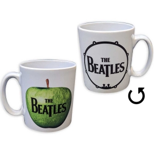 The Beatles - Drum & Apple Wht Unboxed Mug i gruppen MERCHANDISE / Merch / Pop-Rock hos Bengans Skivbutik AB (5535889)