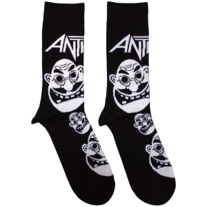 Anthrax - Faces B&W Uni Bl Socks (Eu 40-45) i gruppen MERCHANDISE / / hos Bengans Skivbutik AB (5536101)