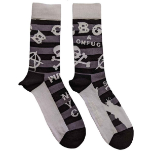 Cbgb - Logos Striped Uni Bl Socks (Eu 40-45) i gruppen MERCHANDISE / Merch / Övrigt hos Bengans Skivbutik AB (5536110)