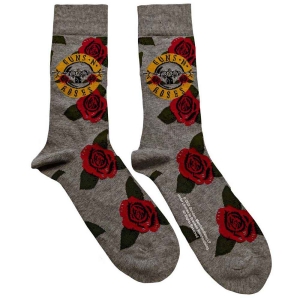 Guns N Roses - Bullet Roses Uni Grey Socks (Eu 40-45) i gruppen MERCHANDISE /  /  hos Bengans Skivbutik AB (5536119)