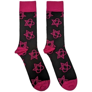 Him - Mini Pink Heartagr Bl Socks (Eu 40-45) i gruppen MERCHANDISE /  /  hos Bengans Skivbutik AB (5536120)