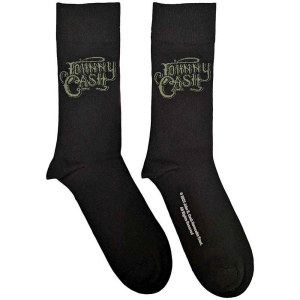 Johnny Cash - Text Logo Uni Bl Socks (Eu 40-45) i gruppen MERCHANDISE / Merch / Country hos Bengans Skivbutik AB (5536132)