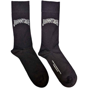 Johnny Cash - Man In Black Logo Char Socks (Eu 40-45) i gruppen MERCHANDISE /  /  hos Bengans Skivbutik AB (5536133)