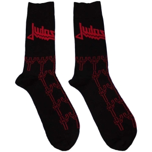 Judas Priest - Trident Pattern Uni Bl Socks (Eu 40-45) i gruppen MERCHANDISE / Merch / Hårdrock hos Bengans Skivbutik AB (5536135)