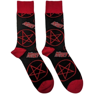 Motley Crue - Logos & Pentagrams Bl Socks (Eu 40-45) i gruppen MERCHANDISE /  /  hos Bengans Skivbutik AB (5536145)