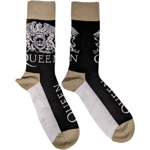 Queen - Crest & Logo Uni Bl Soc i gruppen MERCHANDISE / Merch / Pop-Rock hos Bengans Skivbutik AB (5536181)