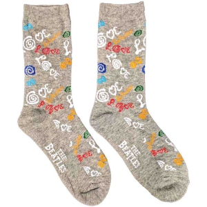 The Beatles - Love Lady Grey Socks (Eu 37-41) i gruppen MERCHANDISE /  /  hos Bengans Skivbutik AB (5536219)