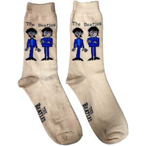 The Beatles - Cartoon Uni Cream Socks (Eu 40-45) i gruppen MERCHANDISE /  /  hos Bengans Skivbutik AB (5536223)