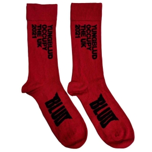 Yungblud - Occupy The Uk Uni Red Socks (Eu 40-45) i gruppen MERCHANDISE /  /  hos Bengans Skivbutik AB (5536268)