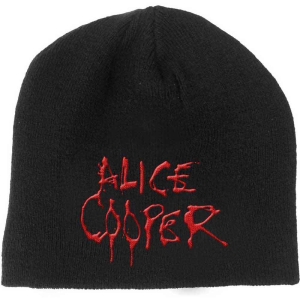 Alice Cooper - Dripping Logo Bl Beanie H i gruppen MERCHANDISE / Merch / Hårdrock hos Bengans Skivbutik AB (5536355)