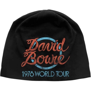 David Bowie - World Tour Logo Jd Print Beanie H i gruppen MERCHANDISE / Merch / Pop-Rock hos Bengans Skivbutik AB (5536386)