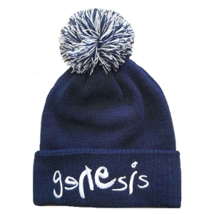 Genesis - Logo Navy Bobble Beanie H i gruppen MERCHANDISE / Merch / Pop-Rock hos Bengans Skivbutik AB (5536443)