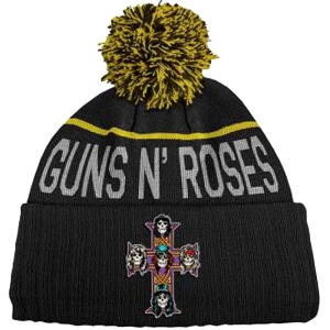 Guns N Roses - Cross Bl Bobble Beanie H i gruppen MERCHANDISE / Merch / Hårdrock hos Bengans Skivbutik AB (5536451)