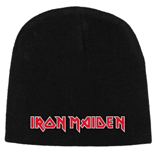 Iron Maiden - Logo Beanie H i gruppen MERCHANDISE / Merch / Hårdrock hos Bengans Skivbutik AB (5536455)