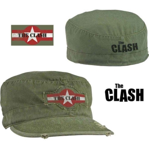 The Clash - Star Logo Military Green Military Cap:  i gruppen MERCHANDISE hos Bengans Skivbutik AB (5536613)