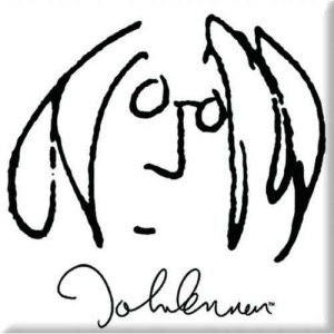 John Lennon - Self Portrait Black On White Magnet i gruppen MERCHANDISE hos Bengans Skivbutik AB (5536652)