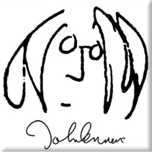 John Lennon - Self Portrait Black On White Magnet i gruppen MERCHANDISE / Magnet / Pop-Rock hos Bengans Skivbutik AB (5536652)