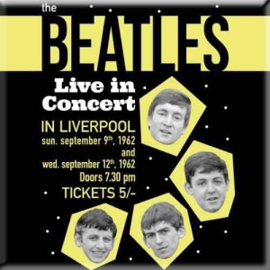 The Beatles - Live In Concert Magnet i gruppen MERCHANDISE / Merch / Pop-Rock hos Bengans Skivbutik AB (5536697)