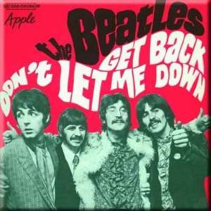 The Beatles - Get Back/Dont Let Me Down Red Magn i gruppen MERCHANDISE / Merch / Pop-Rock hos Bengans Skivbutik AB (5536708)