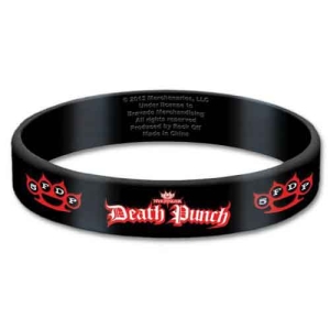 Five Finger Death Punch - Logo Gum Wristband i gruppen MERCHANDISE / Merch / Hårdrock hos Bengans Skivbutik AB (5536780)